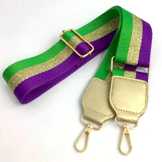 Mardi Gras Wide Purse Strap