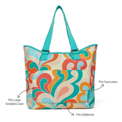 Paisley Pop Pool and Beach Tote Bag