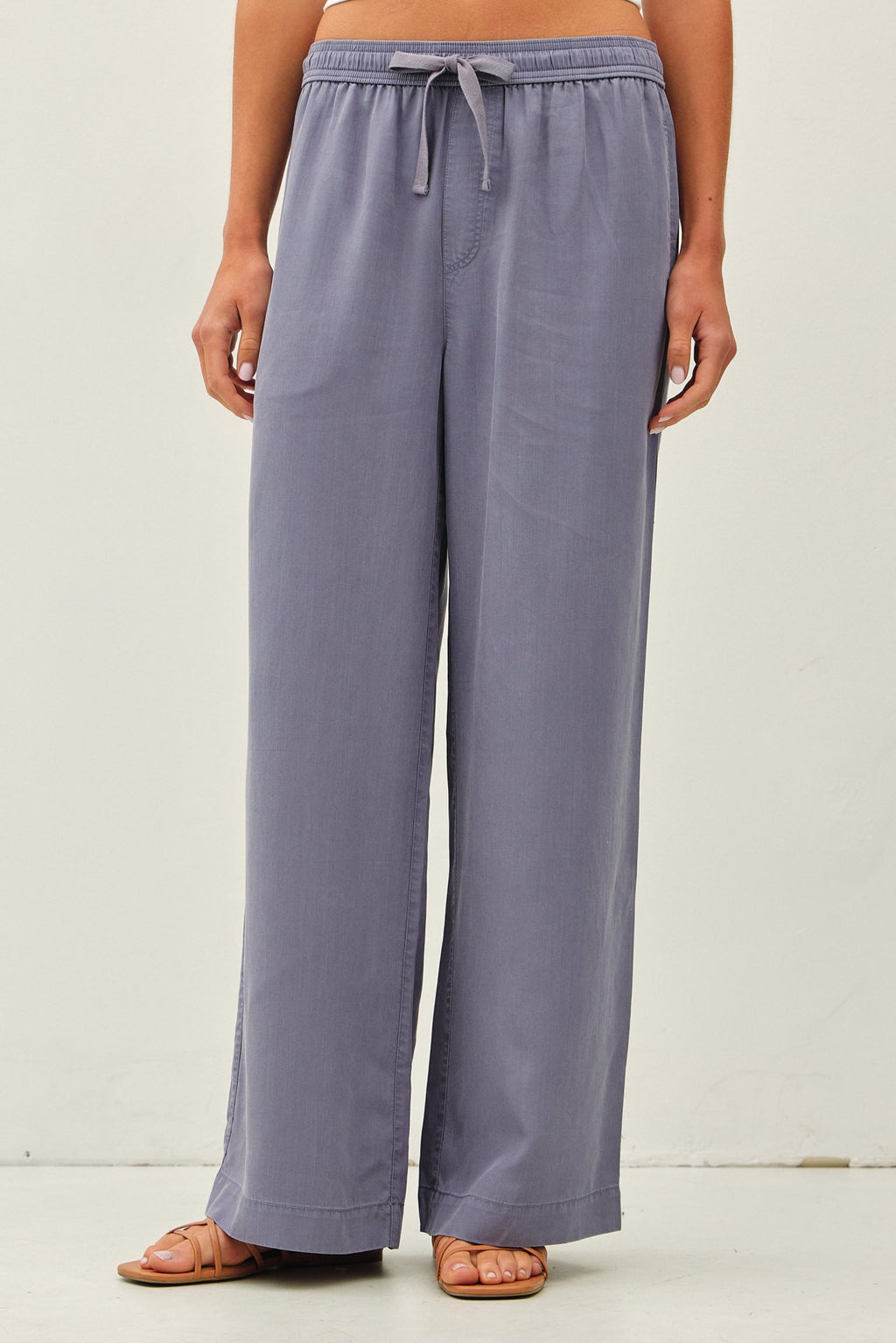 29" Inseam Tencel Wide Leg Pants