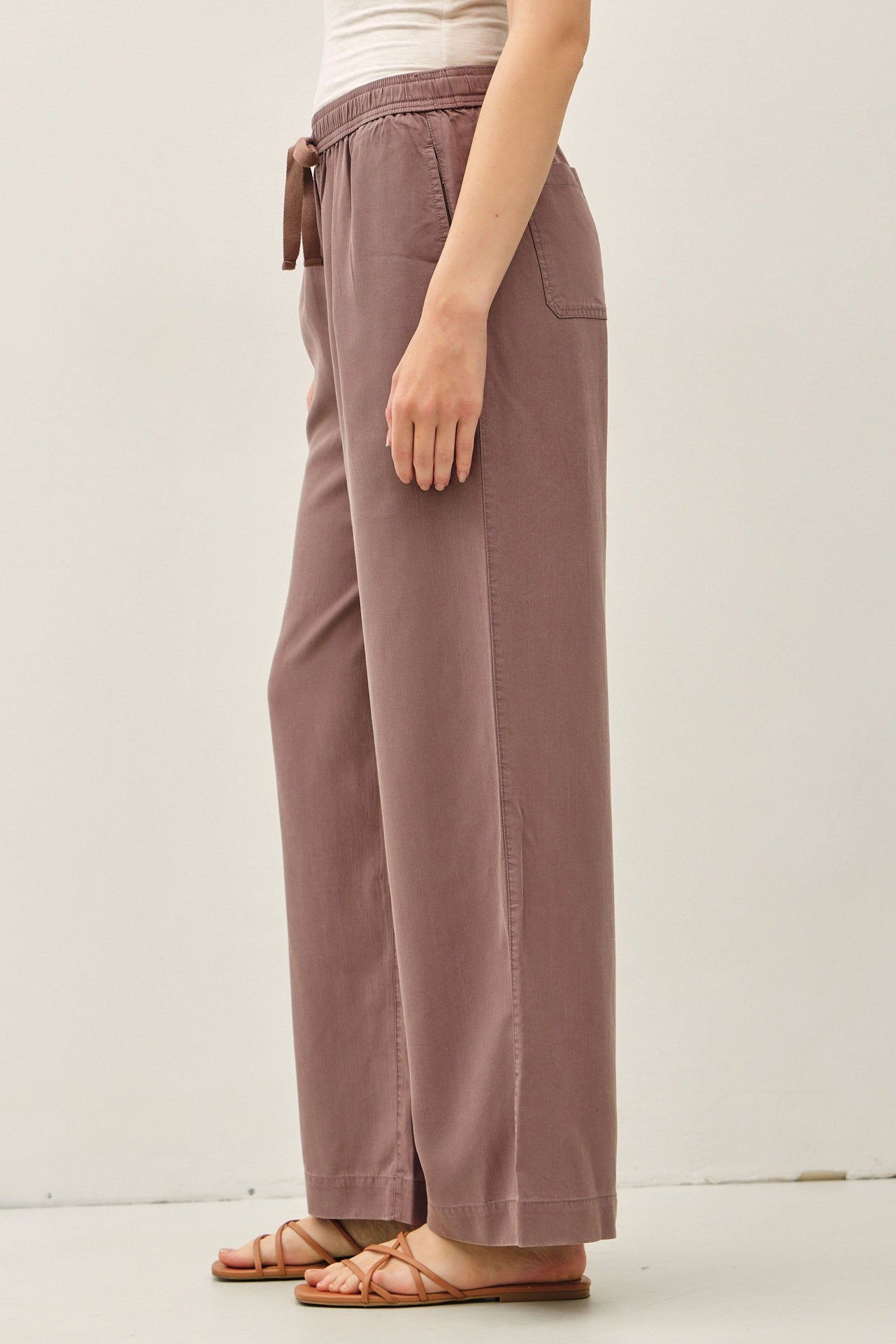 29" Inseam Tencel Wide Leg Pants