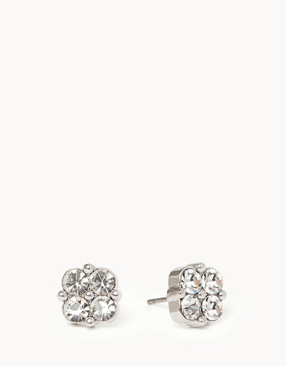 Sea La Vie Stud Earrings | Blessed Crystal Clover Silver