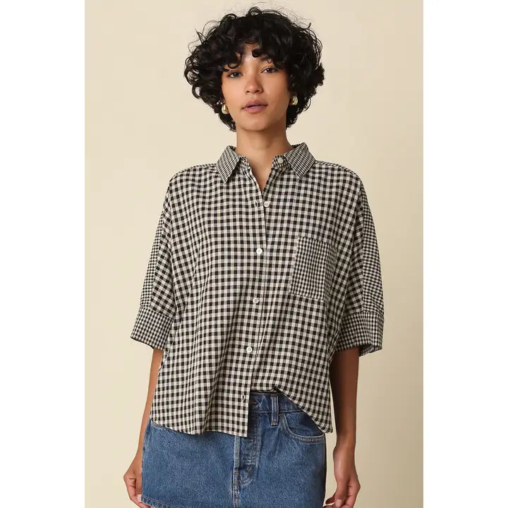 Brielle Gingham Short Sleeve Shirt