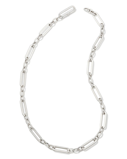 Heather Link and Chain Necklace | Silver