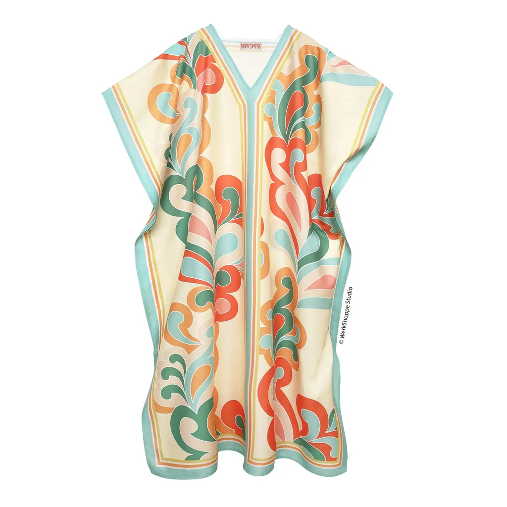 Paisley Pop Caftan, Beach and Pool Coverup