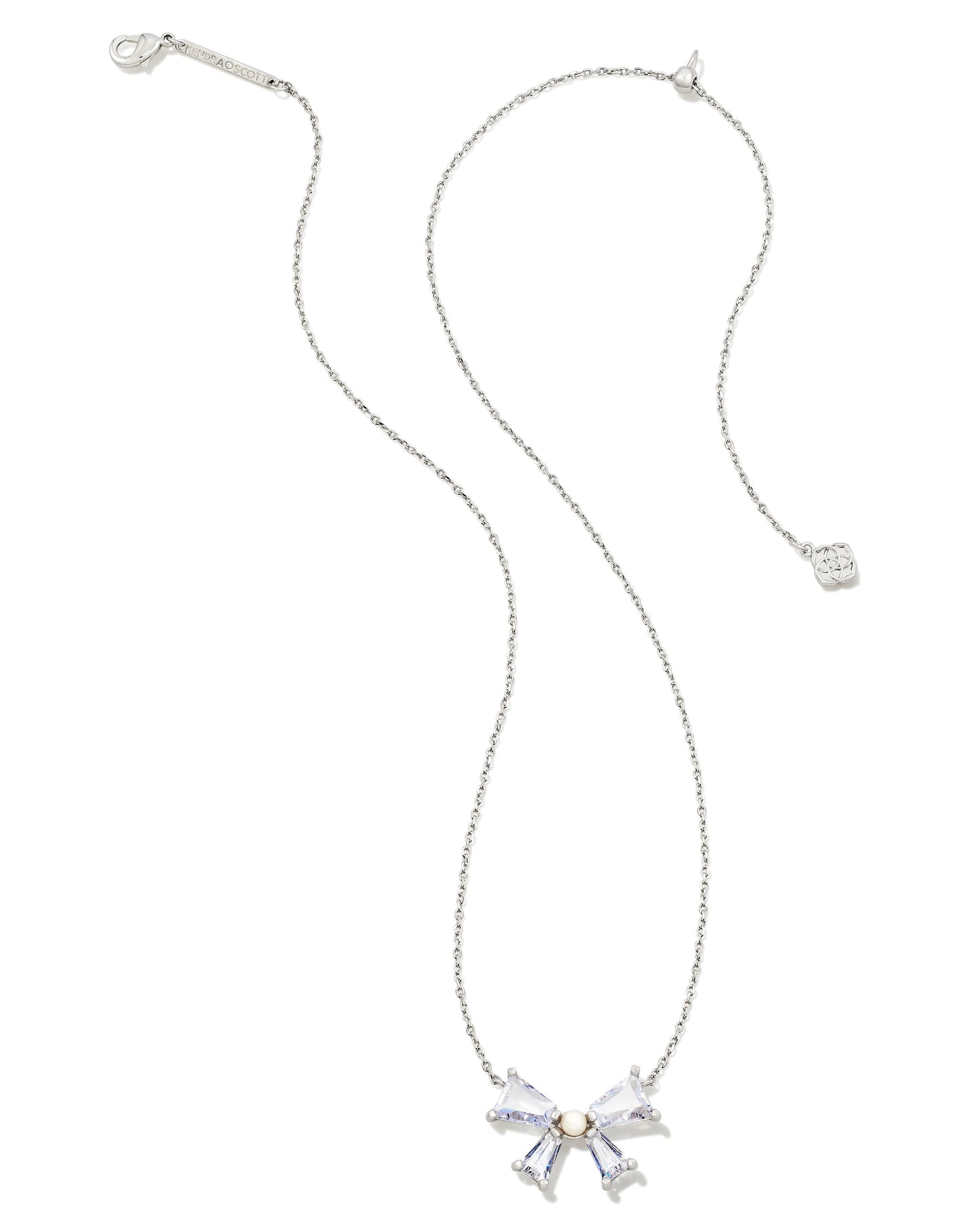 Blair Silver Bow Short Pendant Necklace