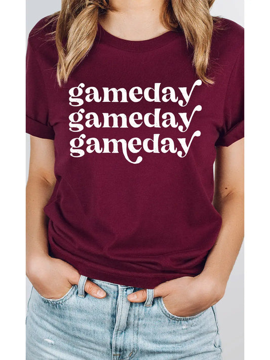 Game Day Graphic Tee | Heather Maroon
