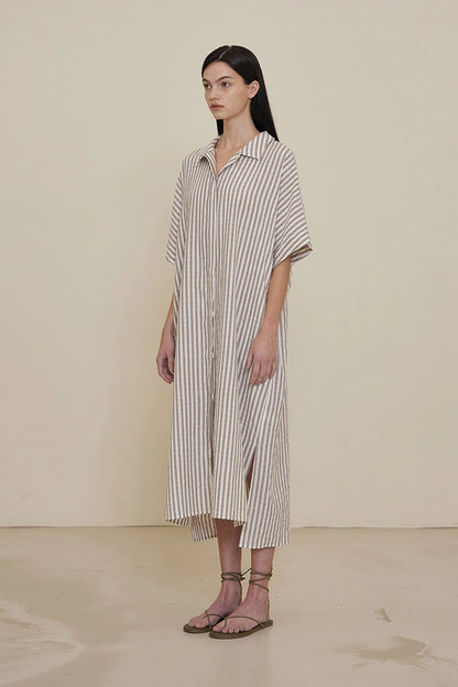 Button Down Stripe Dress