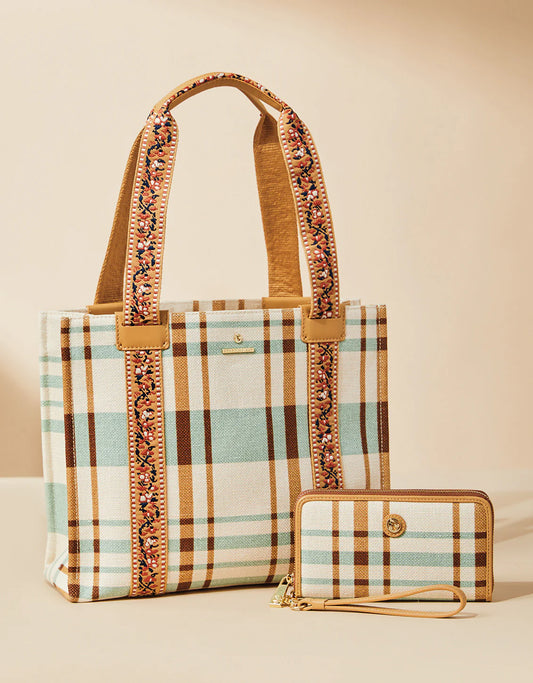 Charlie Tote Kalalanta Plaid Cream