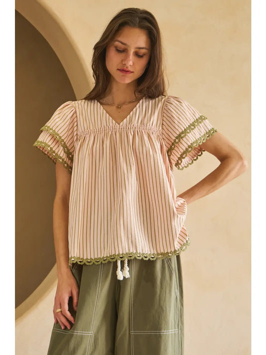 Flutter Sleeve Top