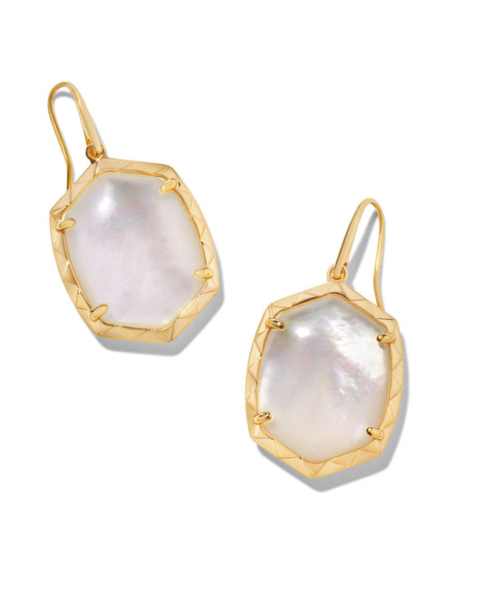 Daphne Earrings | Gold & Ivory Mother-of-Pearl