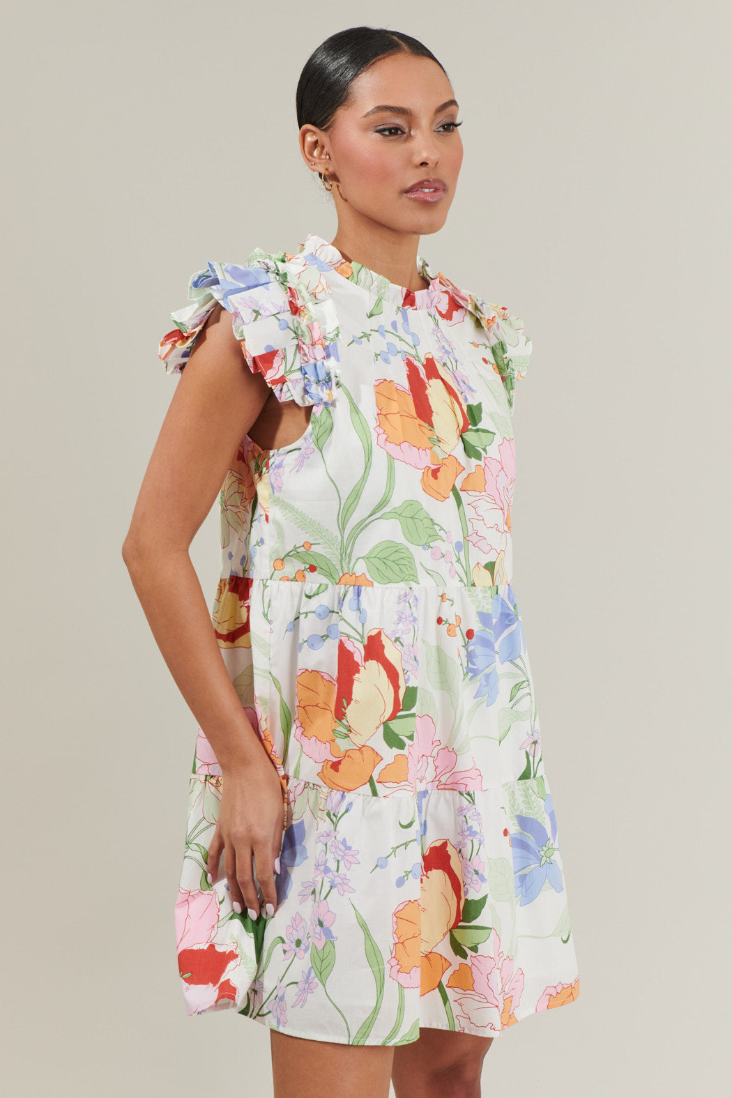 Juliet Floral Garden Lauren Shift Mini Dress