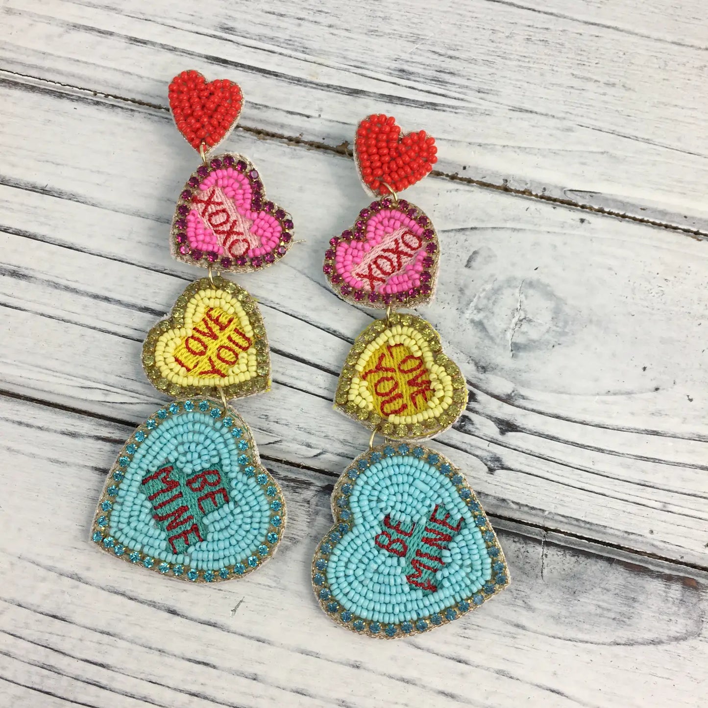 Valentine's Multi Candy Heart Earrings