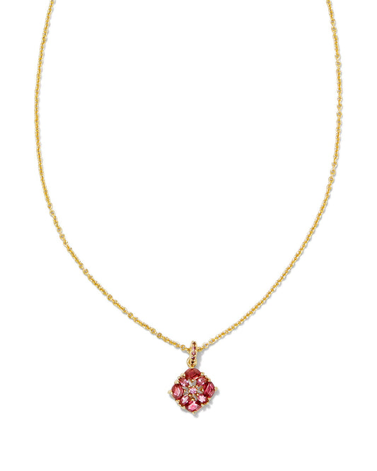 Dira Crystal Necklace | Gold & Pink Mix