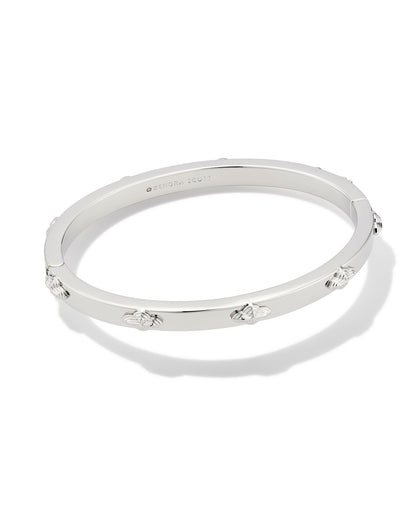 Abbie Metal Bangle Bracelet | Silver S/M