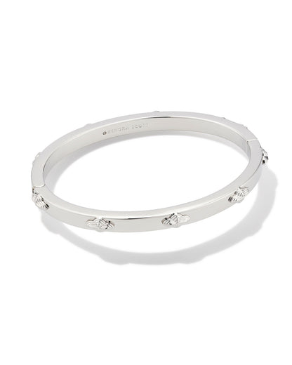 Abbie Metal Bangle Bracelet | Silver M/L