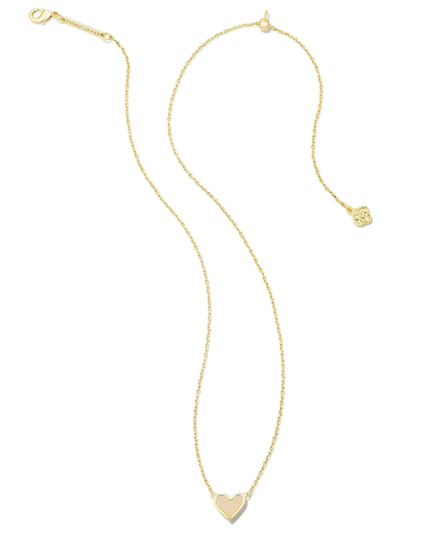 Framed Ari Heart Necklace | Iridescent Drusy