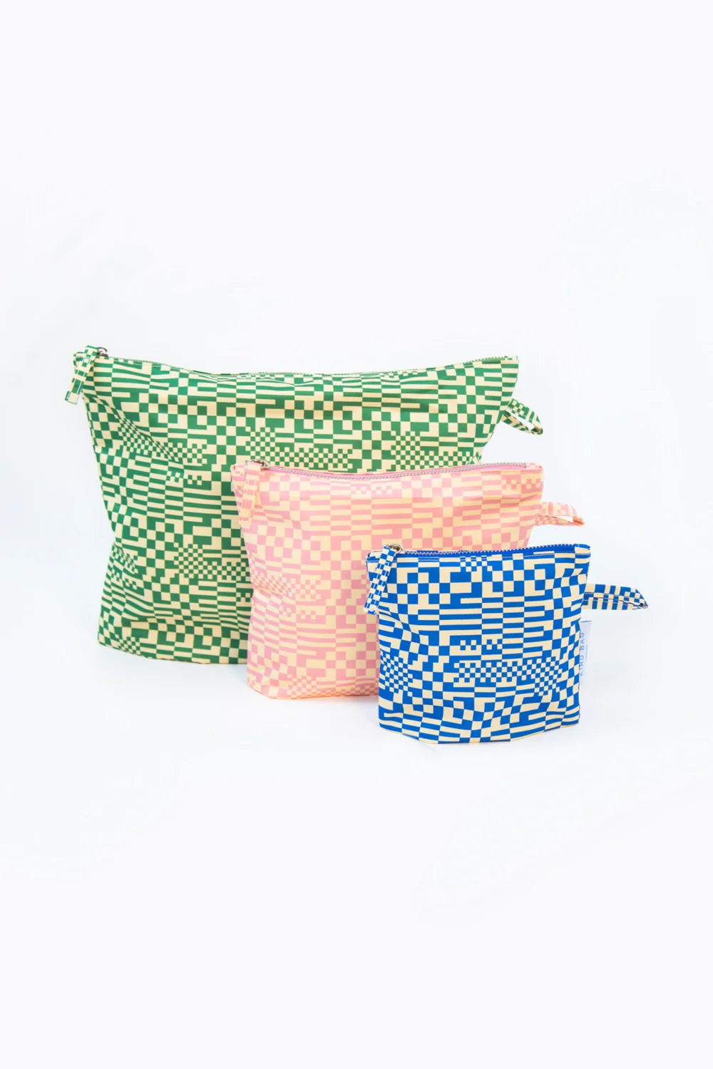 Pouches | Trippy Check | Set of 3