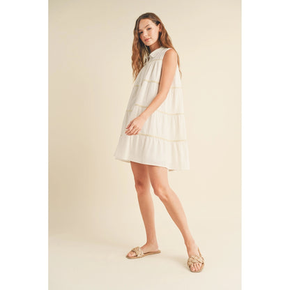 Tiered Mini Shirt Dress