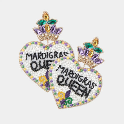 Mardi Gras Queen Earrings