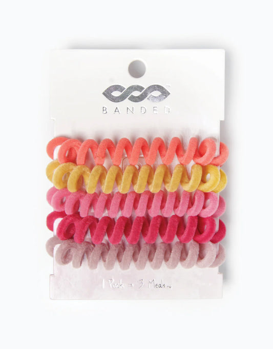 5 Pack Sueded Hair Cords | Ombre Sunset