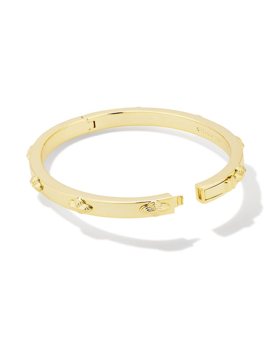 Abbie Metal Bangle Bracelet | Gold S/M