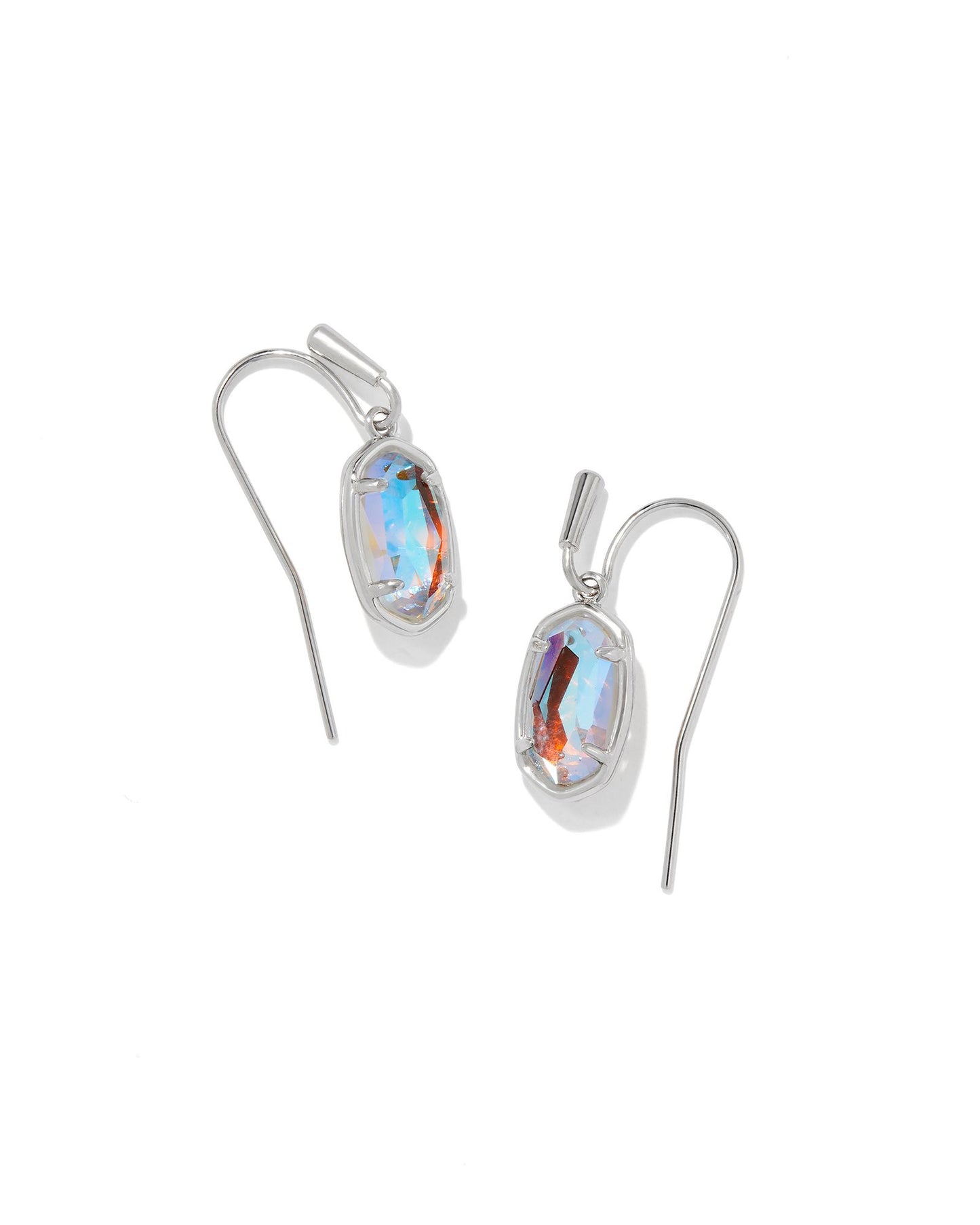 Grayson Drop Earrings | Silver & Dichroic Glass