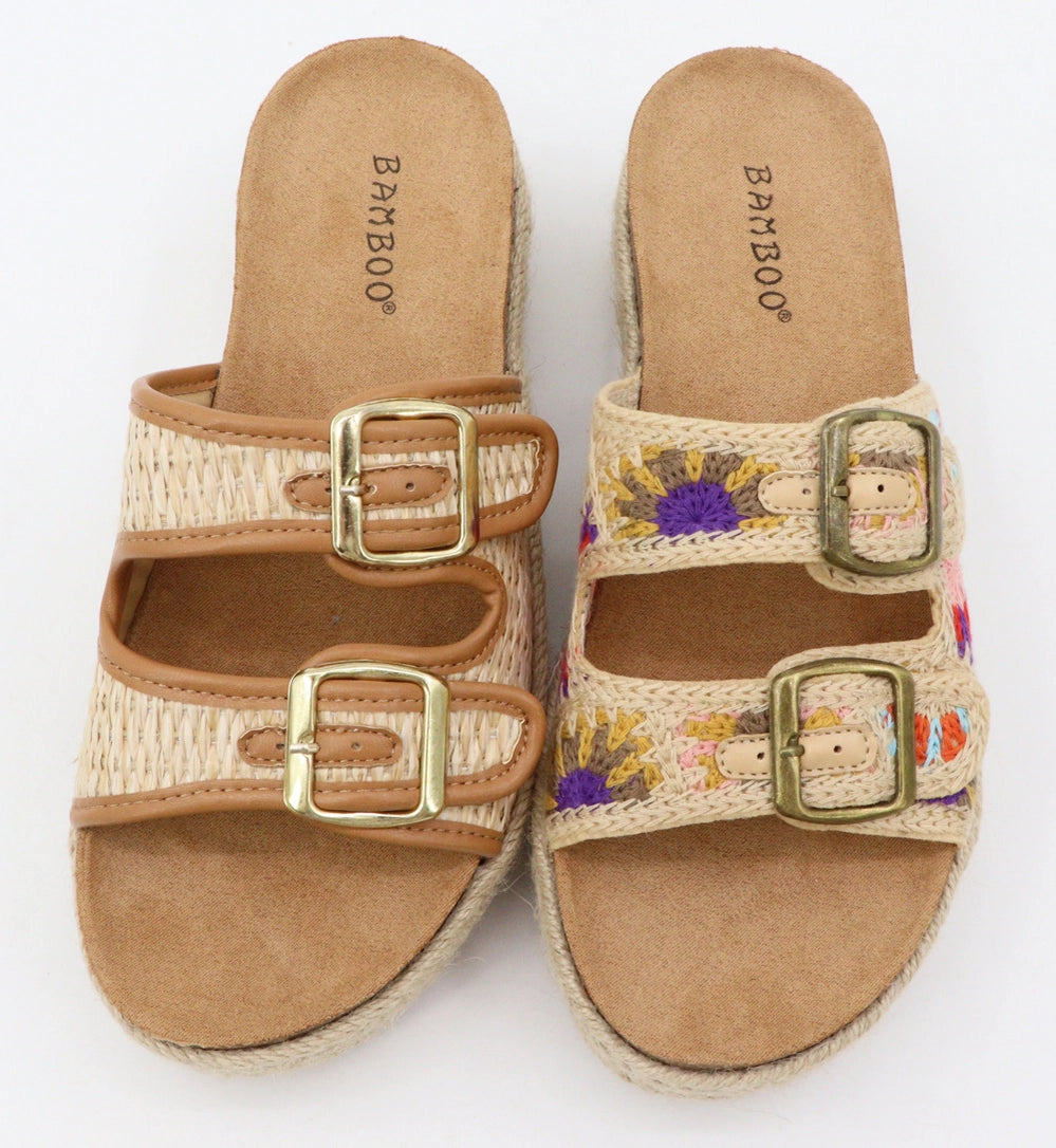 Women Bohemian Embroidered Platform Sandals