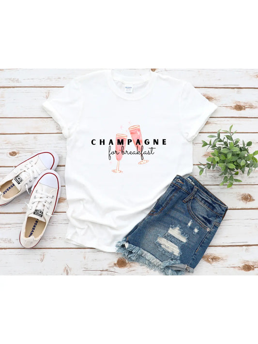 Champagne For Breakfast Graphic Tee