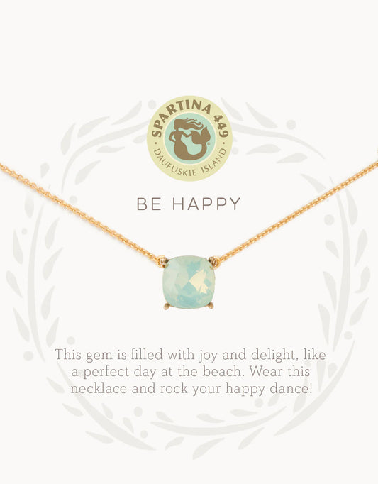 Sea La Vie Necklace | Happy/Sea Green Silver