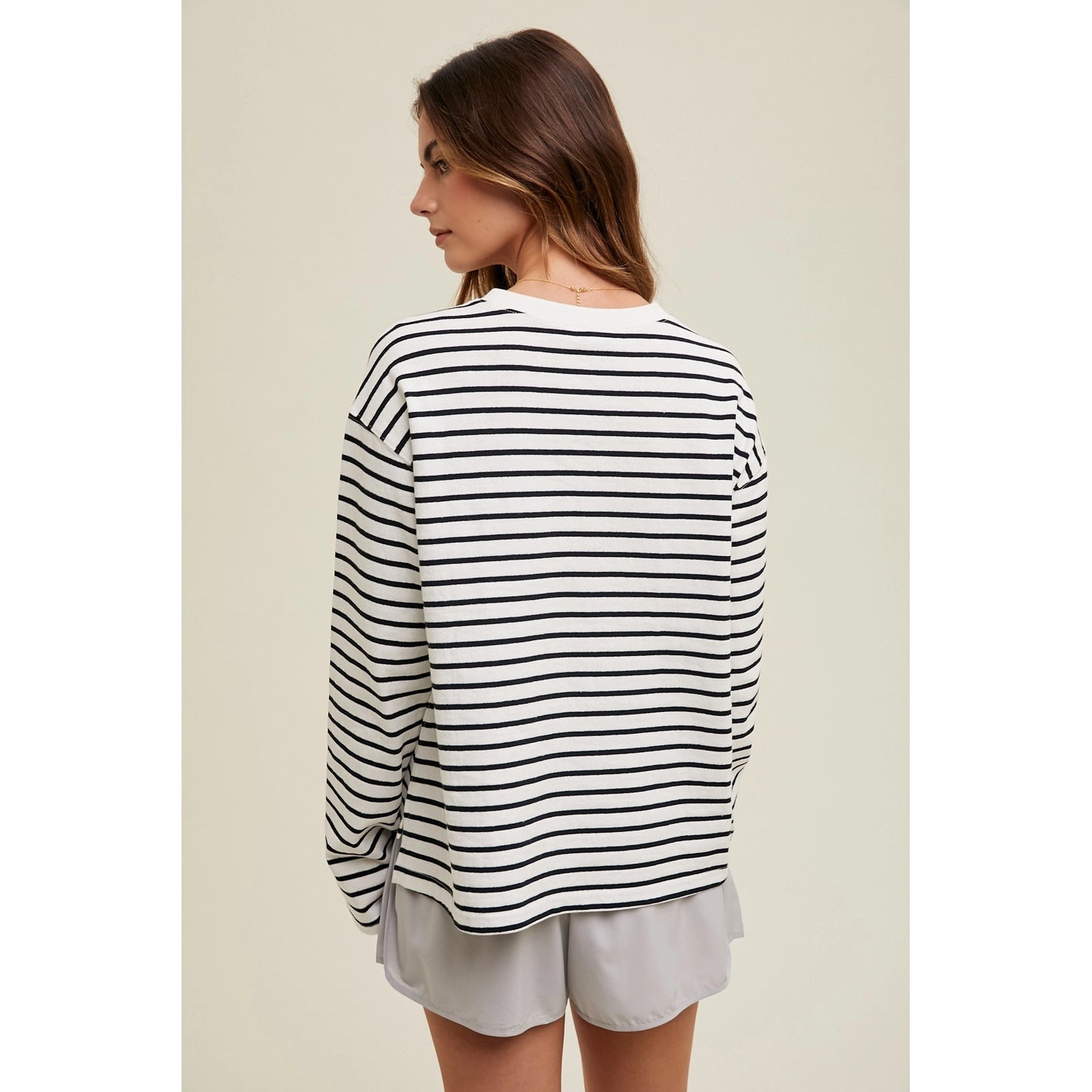 Striped Basic Knit Top