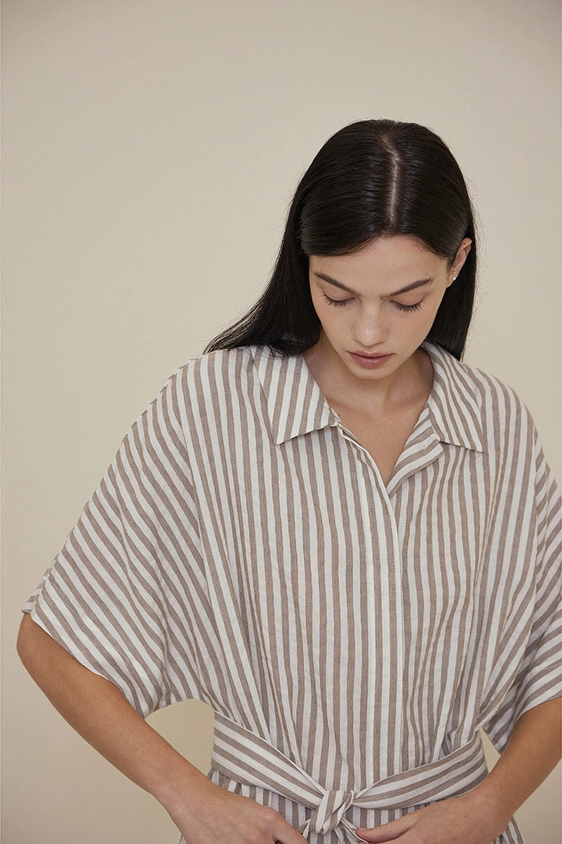 Button Down Stripe Dress