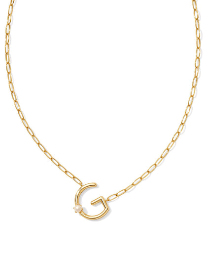 Pearl Letter Short Pendant | A