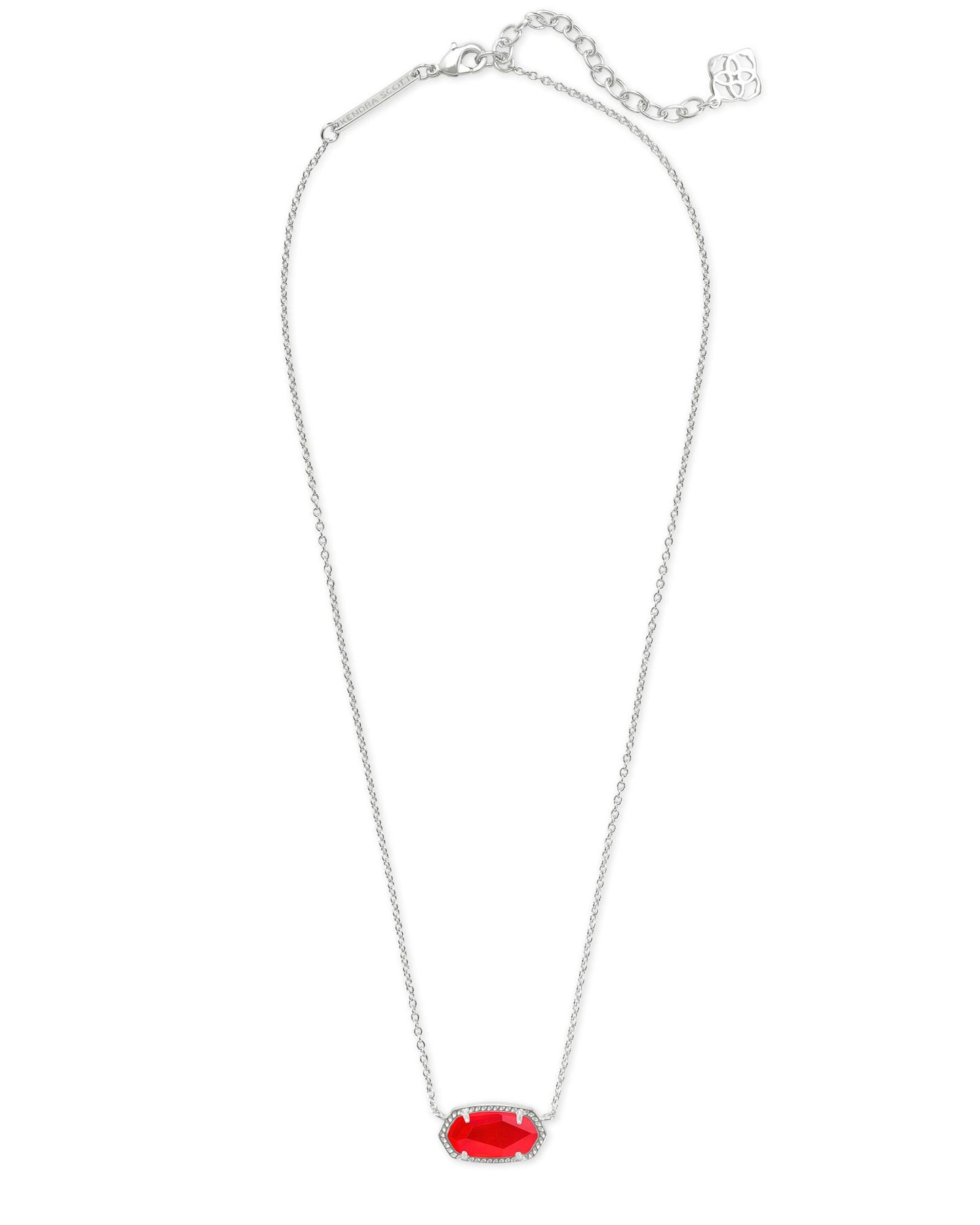Elisa Silver Pendant Necklace | Red Illusion
