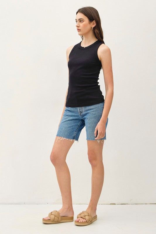 Basic Cotton Round Neck Tank Top