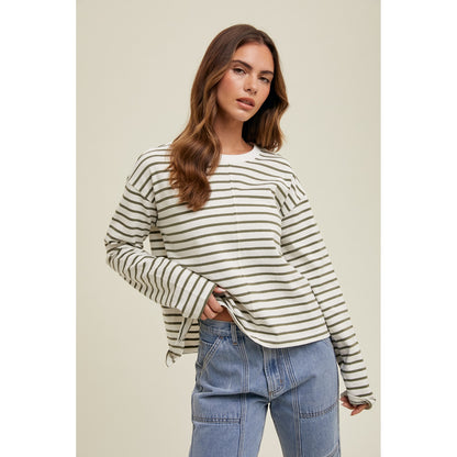 Striped Basic Knit Top