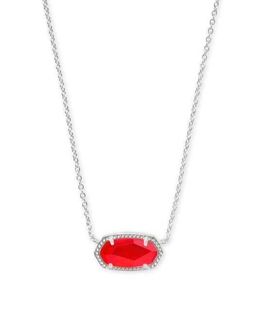 Elisa Silver Pendant Necklace | Red Illusion