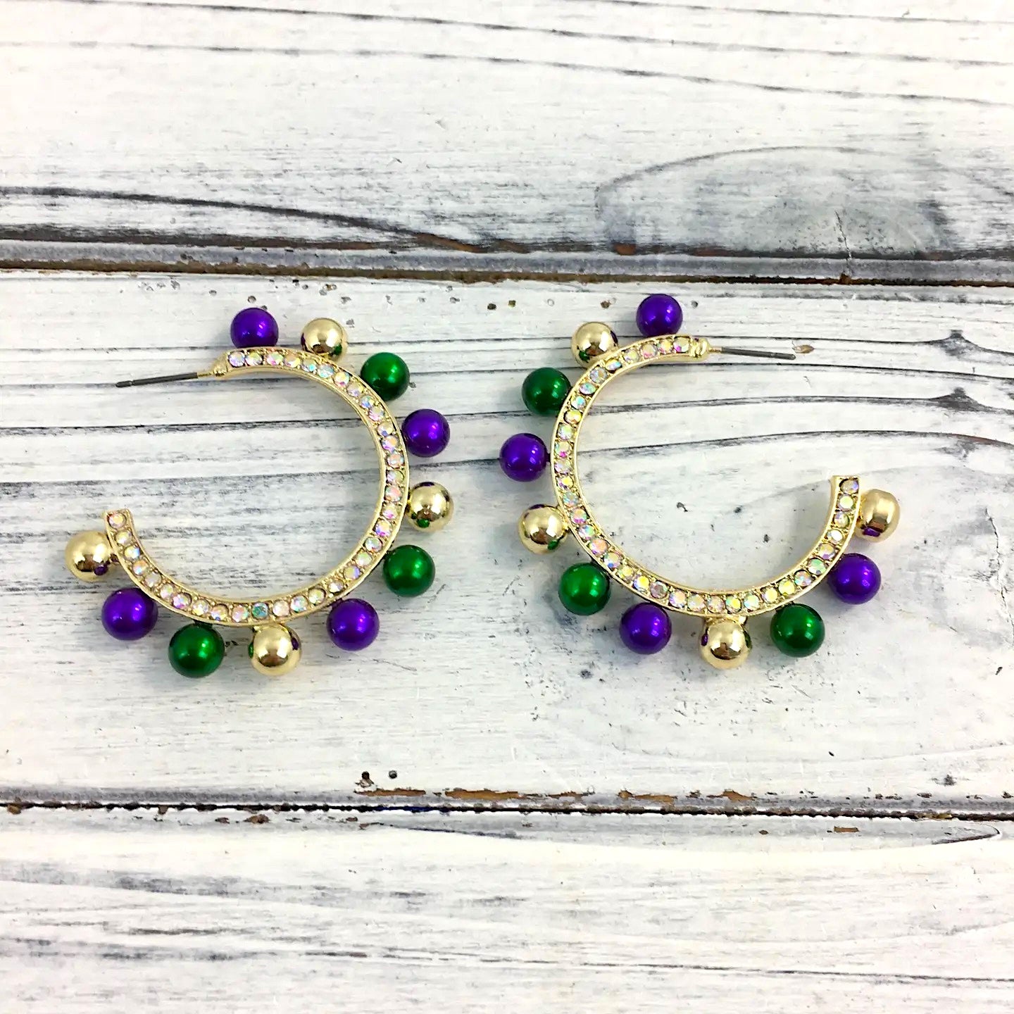 Royal Krewe Hoop Earrings