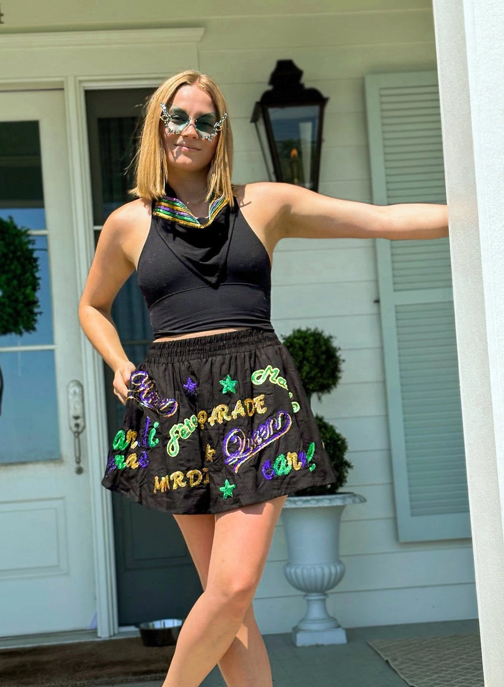 Mardi Gras Explosion Skort