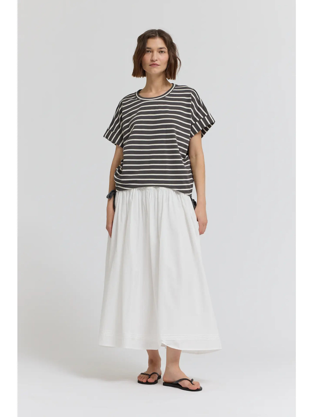 Stripe Drawstring Tee