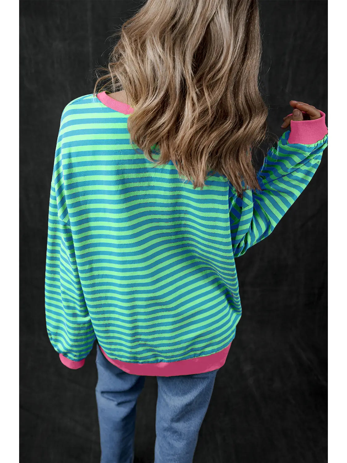 Stripe Long Sleeve Sweatshirt