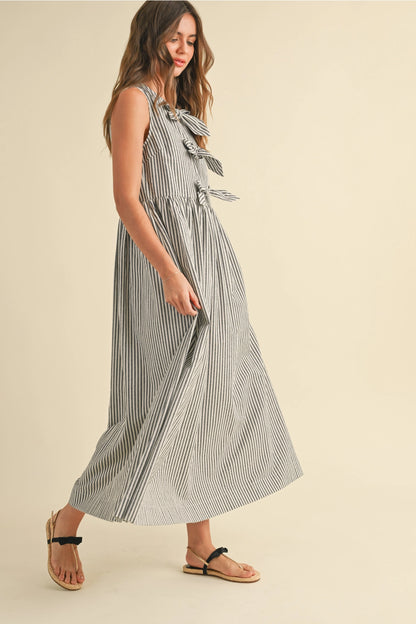 Tie Front Dress With Bow