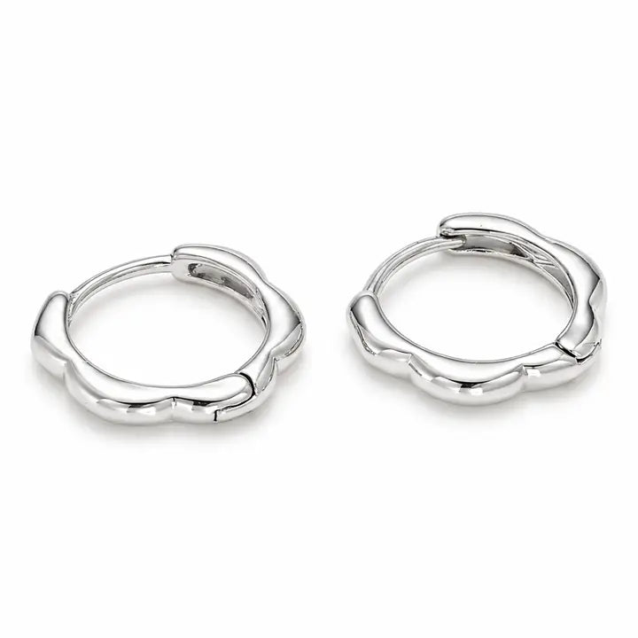 Flower Shape Huggies Silver