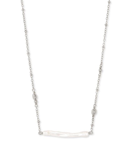 Eileen Pendant Necklace | Silver & White Pearl