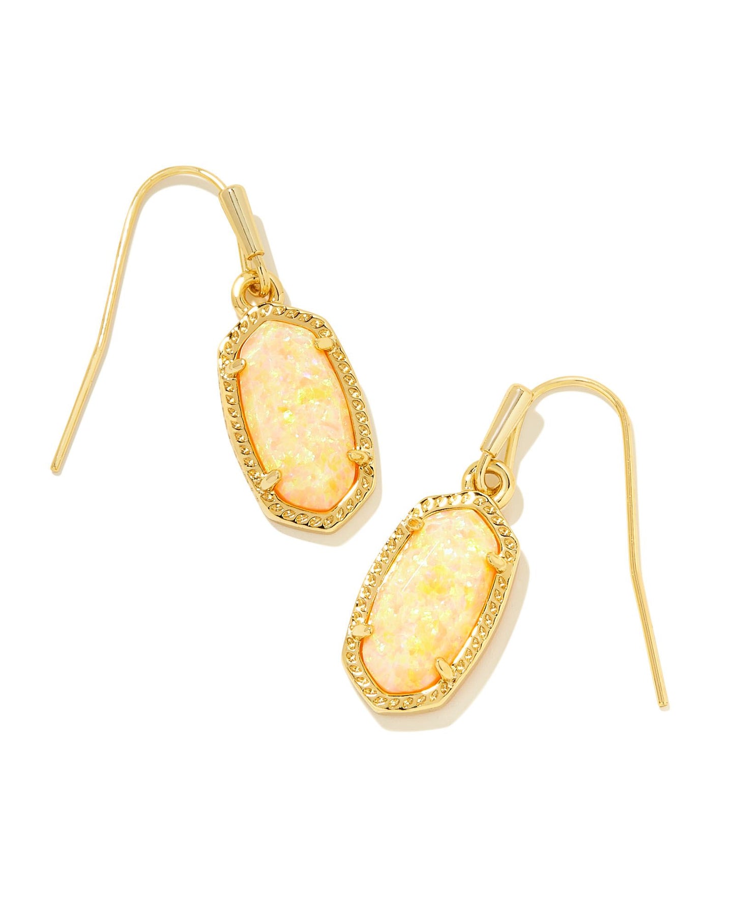 Lee Drop Earrings | Gold & Yellow Kyocera Opal