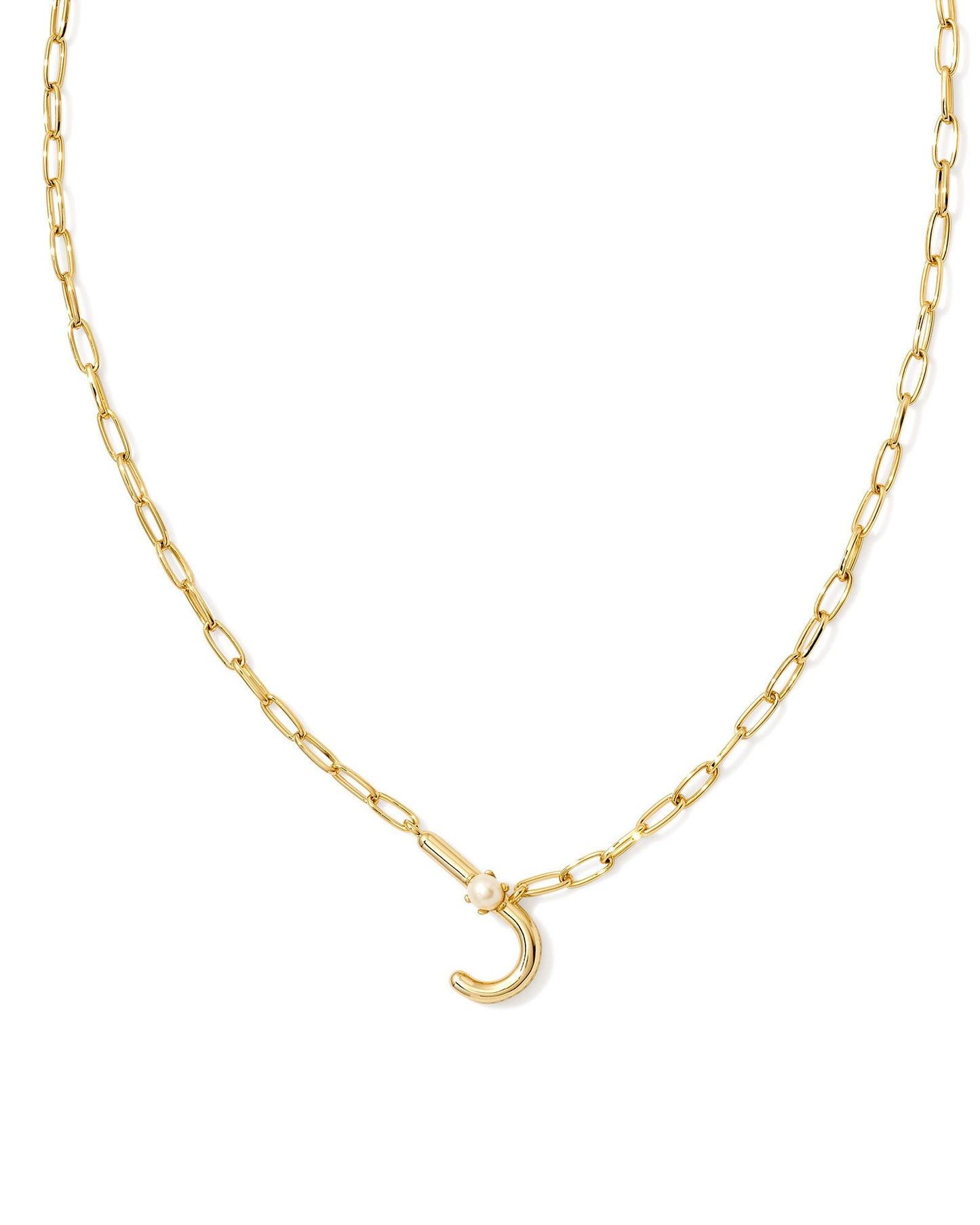 Pearl Letter Short Pendant | A