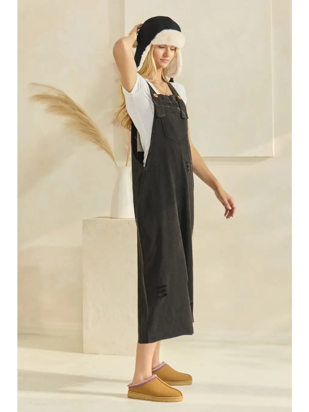 Acid Washed French Terry Jumpsuit