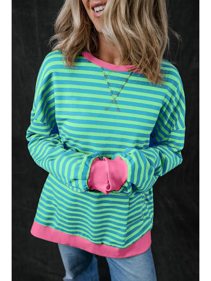 Stripe Long Sleeve Sweatshirt