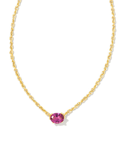 Cailin Pendant Necklace Gold | Purple