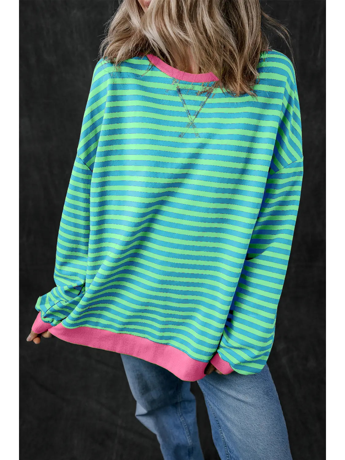 Stripe Long Sleeve Sweatshirt