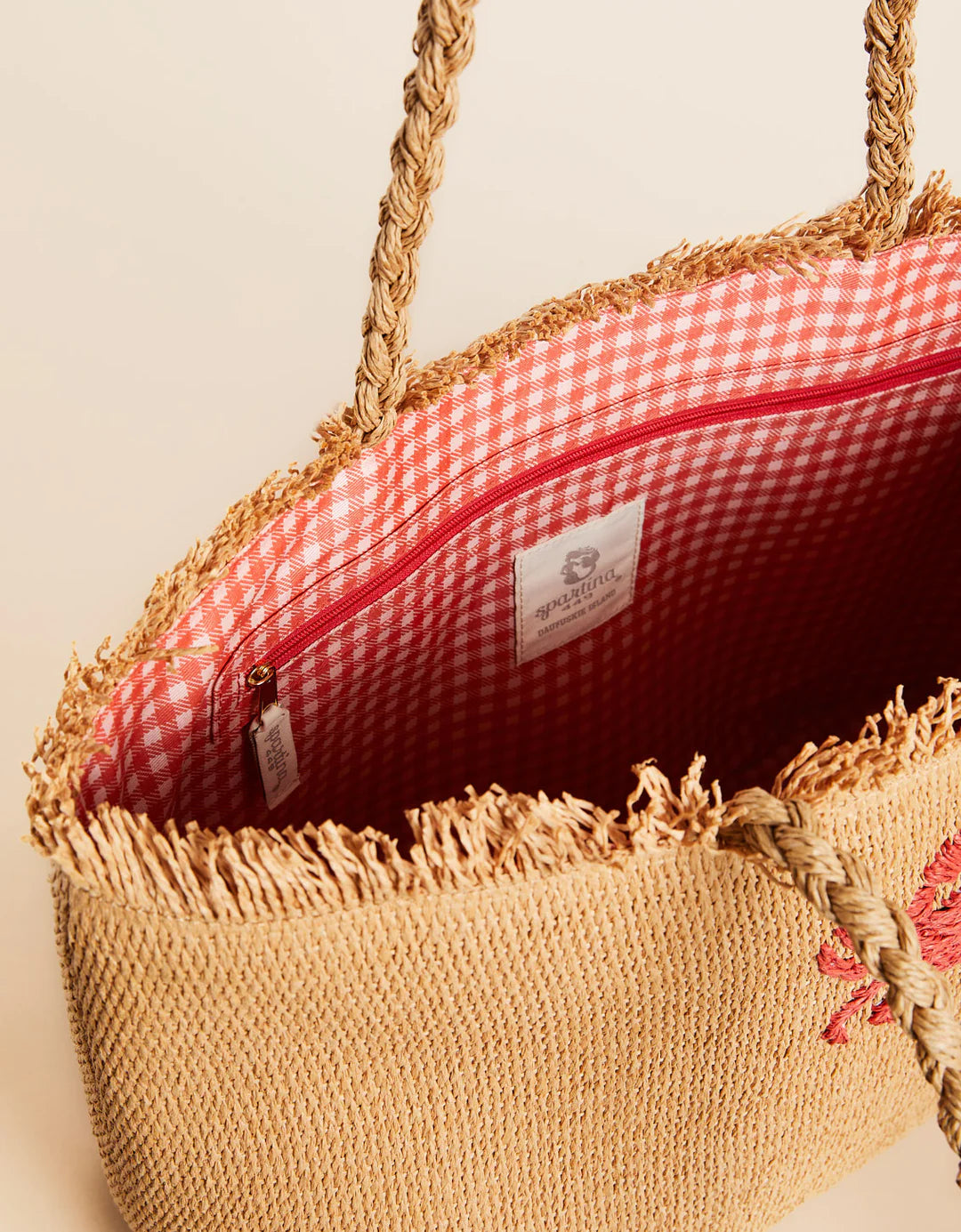 Woven Straw Tote Hamilton Crab